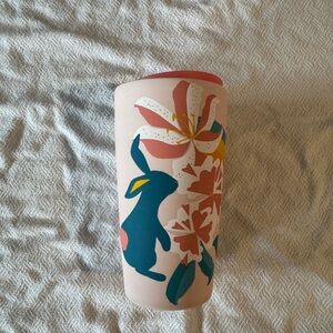 Floral Rabbit Design Starbucks Cup